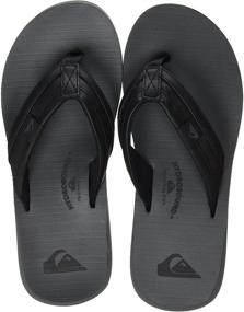 img 4 attached to 👟 Quiksilver Carver Squish: Men's Green Athletic Flip Flop Shoes - Ultimate Comfort & Style!