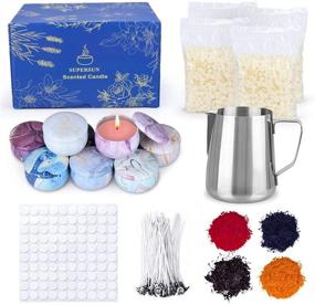 img 3 attached to SUPERSUN Candle Making Kit – Christmas DIY Gift for Kids, Adults, and Beginners. Includes Candle Pouring Pitcher, Beeswax, Centering Devices, Tins, Wicks, Dyes, Wick Stickers & Stir Rod