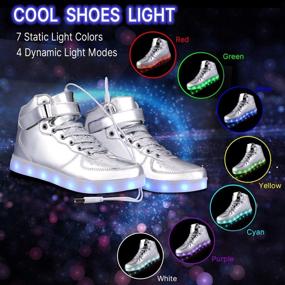 img 1 attached to 👟 WONZOM LED Light Up Shoes with USB Flashing for Toddlers and Kids - Perfect Boots!