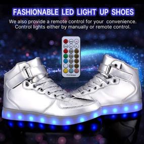 img 3 attached to 👟 WONZOM LED Light Up Shoes with USB Flashing for Toddlers and Kids - Perfect Boots!