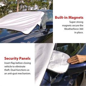 img 2 attached to 🌞 Bell+Howell WeatherForce 360: All-Weather Sunshade Ice Cover - Heavy Duty Reversible Windshield Protector - 6x10ft Fabric for All Cars - Heat & Snow Protection with Anti-Theft Panels - As Seen On TV