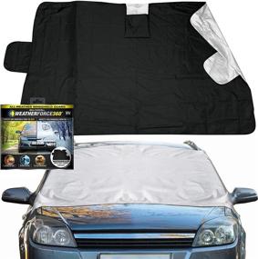 img 4 attached to 🌞 Bell+Howell WeatherForce 360: All-Weather Sunshade Ice Cover - Heavy Duty Reversible Windshield Protector - 6x10ft Fabric for All Cars - Heat & Snow Protection with Anti-Theft Panels - As Seen On TV