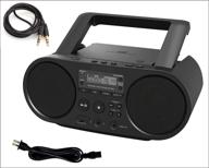 🎶 портативный cd-плеер с bluetooth sony boombox с цифровым тюнером, am/fm-радио, мощной системой стереозвука mega bass reflex и кабелем aux 3.5 кабель 3.5 мм. логотип