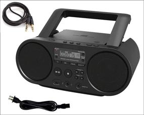 img 1 attached to 🎶 Портативный CD-плеер с Bluetooth Sony Boombox с цифровым тюнером, AM/FM-радио, мощной системой стереозвука Mega Bass Reflex и кабелем AUX 3.5 кабель 3.5 мм.