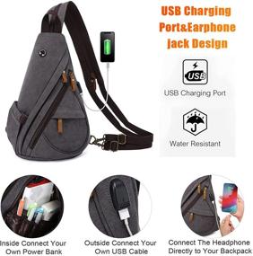 img 1 attached to LOVEVOOK Backpack Messenger Shoulder Charging Backpacks for Laptop Backpacks