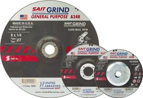 img 2 attached to 🛠️ SAIT 20063 A24R Grinding Wheel for General Purpose/Extended Lifespan (Type 27/Depressed Center), 4 1/2" x 1/4" x 7/8", Pack of 25