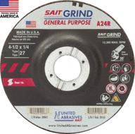 🛠️ sait 20063 a24r grinding wheel for general purpose/extended lifespan (type 27/depressed center), 4 1/2" x 1/4" x 7/8", pack of 25 logo