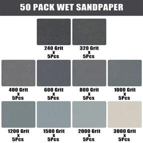 img 1 attached to Sanding Sandpaper Silicon Assorted 240 3000