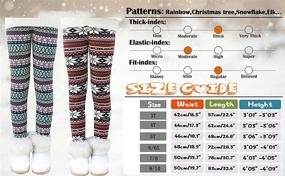 img 1 attached to 👧 2-Pack Winter Thick Fleece-Lined Leggings Printed Pants for Girls - IRELIA