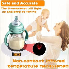 img 1 attached to 🍼 Moleath Baby Bottle Thermometer: Instant Infrared Water Temperature Readings, Alarm, and Breast Milk Safety