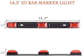 img 3 attached to Ультра Яркая Красная Полоса Света для Прицепа - 3 светодиодных фонаря 9 LED маркеров заднего света - Сертифицировано по стандарту DOT, IP67 - Идеально подходит для прицепа, грузовика, лодки.