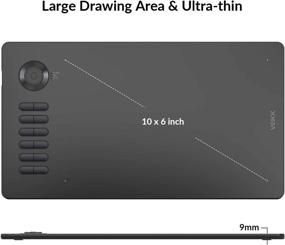 img 3 attached to 🖌️ VEIKK A15Pro Digital Drawing Tablet Review: 10x6 Inch Graphics Pen Tablet with Tilt Function, 12 Shortcut Keys, and Quick Dial