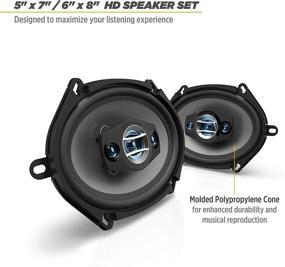 img 1 attached to 🔊 Scosche HD6504 6.5" HD Multi-Fit Frame Design Speaker Set - 4-Way with 200 Watts Peak/50 Watts RMS Per Speaker