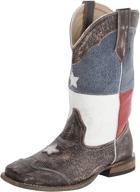 👢 stylish roper texas star square toe cowboy boot for toddlers and little kids logo