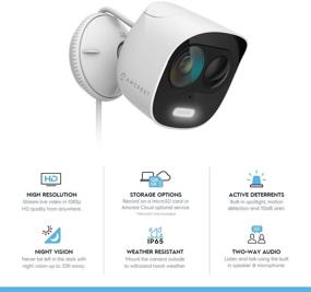 img 3 attached to 📷 Amcrest SmartHome 1080p WiFi Outdoor Security Camera+: Spotlight, Siren, Strobe, 2-Way Audio, Night Vision, 133° View, IP65 Weatherproof, MicroSD &amp; Smart Cloud Storage, ADC2W