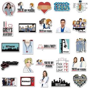 img 1 attached to 50 Grey's Anatomy TV Show Fans Laptop Water Bottle Luggage Snowboard Bicycle Skateboard Stickers - Waterproof Aesthetic Decal Set for Kids, Teens, and Adults (Grey's Anatomy Theme)