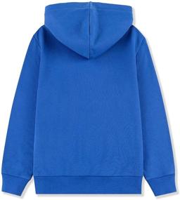 img 3 attached to ALWAYSONE Kids Soft Brushed Fleece Hooded Sweatshirt: Casual Sweater Jacket for Boys & Girls, Ages 3-12 Years - Athletic Pullover Hoodie