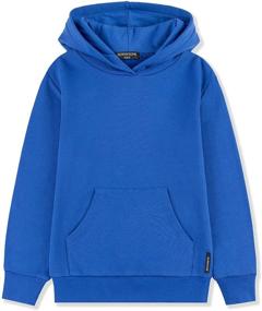 img 4 attached to ALWAYSONE Kids Soft Brushed Fleece Hooded Sweatshirt: Casual Sweater Jacket for Boys & Girls, Ages 3-12 Years - Athletic Pullover Hoodie