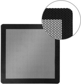 img 3 attached to HFEIX 140MM PC Fan Dust Filter 4-Pack: Magnetic Frame, Fine PVC Mesh, 5.51 x 5.51 inches, Black