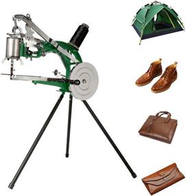 img 4 attached to 🧵 Heavy-Duty Leather Sewing Machine by IRONWALLS - Manual Hand Cobbler Shoe Stitching Repair Mending Machine with Dual Cotton Nylon Line. Ideal for Bags, Tents, Clothes, Quilts, Coats, and Trousers.