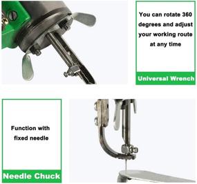 img 2 attached to 🧵 Heavy-Duty Leather Sewing Machine by IRONWALLS - Manual Hand Cobbler Shoe Stitching Repair Mending Machine with Dual Cotton Nylon Line. Ideal for Bags, Tents, Clothes, Quilts, Coats, and Trousers.