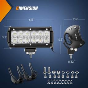 img 3 attached to 🚛 Nilight ZH008 2PCS 6.5 Inch 36W Flood Bar Led Work Driving Light: Off Road Wiring Harness, 2 Years Warranty