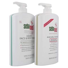 img 2 attached to 🧴 Sebamed Everyday Shampoo and Liquid Face & Body Wash Value Bundle Pack (1 Liter) - Ideal for All Hair Types and Sensitive Scalp