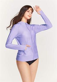 img 1 attached to TM FSZ02 MNT_Small Womens Hoodie Rashguard Swimsuit