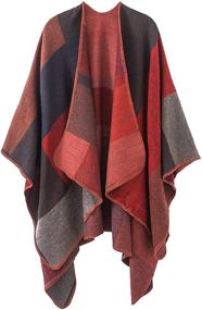 img 4 attached to 🧣 Lacavocor Blanket Cashmere Cardigans 11 Khaki: Stylish Women's Scarves & Wraps Accessories