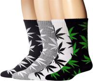 🧦 high-performance cotton crew socks for men and women | athletic sports marijuana weed leaf design логотип