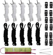 🩴 joycoco 12 pack replacement drawstrings for sweatpants, shorts, hoodies, and more - 51" long (15-pack) with threaders and plastic cord locks logo