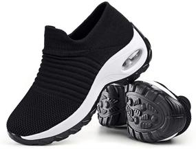 img 4 attached to Revolutionize Your Walk with Women's Walking Shoes Sock Sneakers