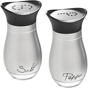 img 4 attached to 🧂 2-Pack 4-Ounce Salt and Pepper Shakers Set: Ideal Kitchen and Dining Room Accessories (Silver)