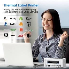 img 3 attached to 📦 High-Speed 4x6 Desktop Shipping Label Barcode Printer for Small Business, Home, and Package Shipping - Easy Setup for Windows Mac, Compatible with Amazon, eBay, and Shopify - Thermal Label Printing at 150mm/s