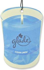 img 1 attached to 🕯️ 6-Pack Candle Design Glade Car Air Freshener - Clean Linen Scent