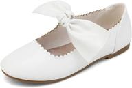 adorable and stylish: dream pairs girls ballerina flats with mary jane front bow for dressy occasions logo