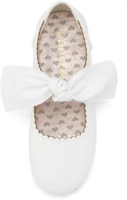 img 3 attached to Adorable and Stylish: DREAM PAIRS Girls Ballerina Flats with Mary Jane Front Bow for Dressy Occasions