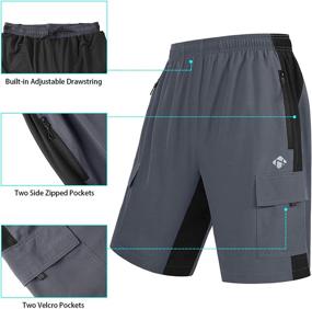 img 1 attached to Mens Mountain Bike Shorts with 3D Padding, Pockets, and Quick-Dry Technology - Lightweight MTB Bicycle Cycling Shorts