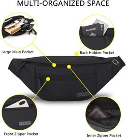 img 2 attached to 🎒 MAXTOP Large Crossbody Fanny Pack - 4-Zipper Pockets for Sports, Festivals, Workouts, Travel, Running - Hands-Free Waist Pack Phone Bag Carrying All Phones - Great Gifts