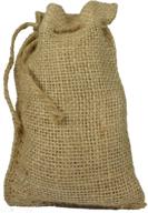 🛍️ 100 pack of 4 x 6 burlap bags with drawstring - high quality & durable burlap sacks logo
