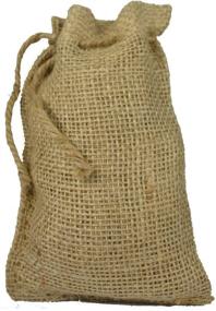 img 1 attached to 🛍️ 100 Pack of 4 X 6 Burlap Bags with Drawstring - High Quality & Durable Burlap Sacks