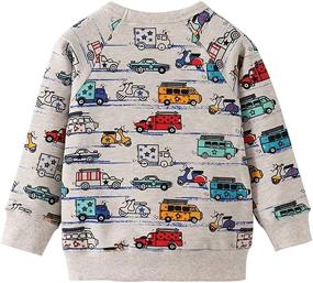 img 3 attached to 👦 Cartoon Toddler Boys' Clothing: Fashion Hoodies & Sweatshirts Pullover T-Shirt