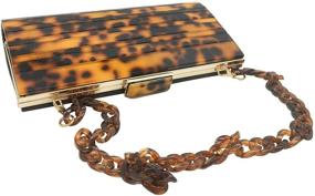 img 2 attached to 🐆 Women's Acrylic Leopard Print Clutches & Evening Bags - Fashionable Party Dinner Purses & Handbags