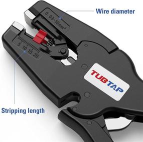 img 3 attached to TUBTAP Wire Stripper: Single-Conductor 7-32 AWG Stranded/Solid Wire, Automatic Strip Length 0.25-0.75 inches. Versatile for Various Wire Types.