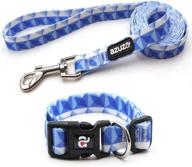 🐾 azuza premium dog collar and leash set, stylish patterns, customizable nylon collar and matching leash for dogs of all sizes logo