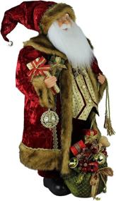 img 3 attached to 🎅 Exquisite 36" Inch Standing Old World Santa Claus Figurine 368070 - Christmas Decoration by Windy Hill Collection