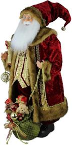 img 2 attached to 🎅 Exquisite 36" Inch Standing Old World Santa Claus Figurine 368070 - Christmas Decoration by Windy Hill Collection