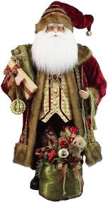 img 4 attached to 🎅 Exquisite 36" Inch Standing Old World Santa Claus Figurine 368070 - Christmas Decoration by Windy Hill Collection