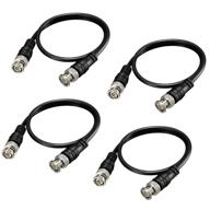 🔌 beelion 4-pack bnc m/m cable (1.6ft/20&#34;) - bnc male to bnc male coaxial extension cable for cctv video systems logo