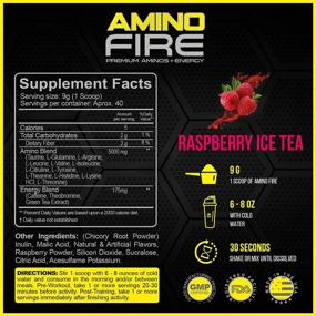 img 3 attached to 🍇 Forzagen Amino Energy + BCAA Аминокислоты с Amino Fire - Повышение энергии, концентрации, выносливости и реакции с 40 вкусными порциями малинового ледяного чая.